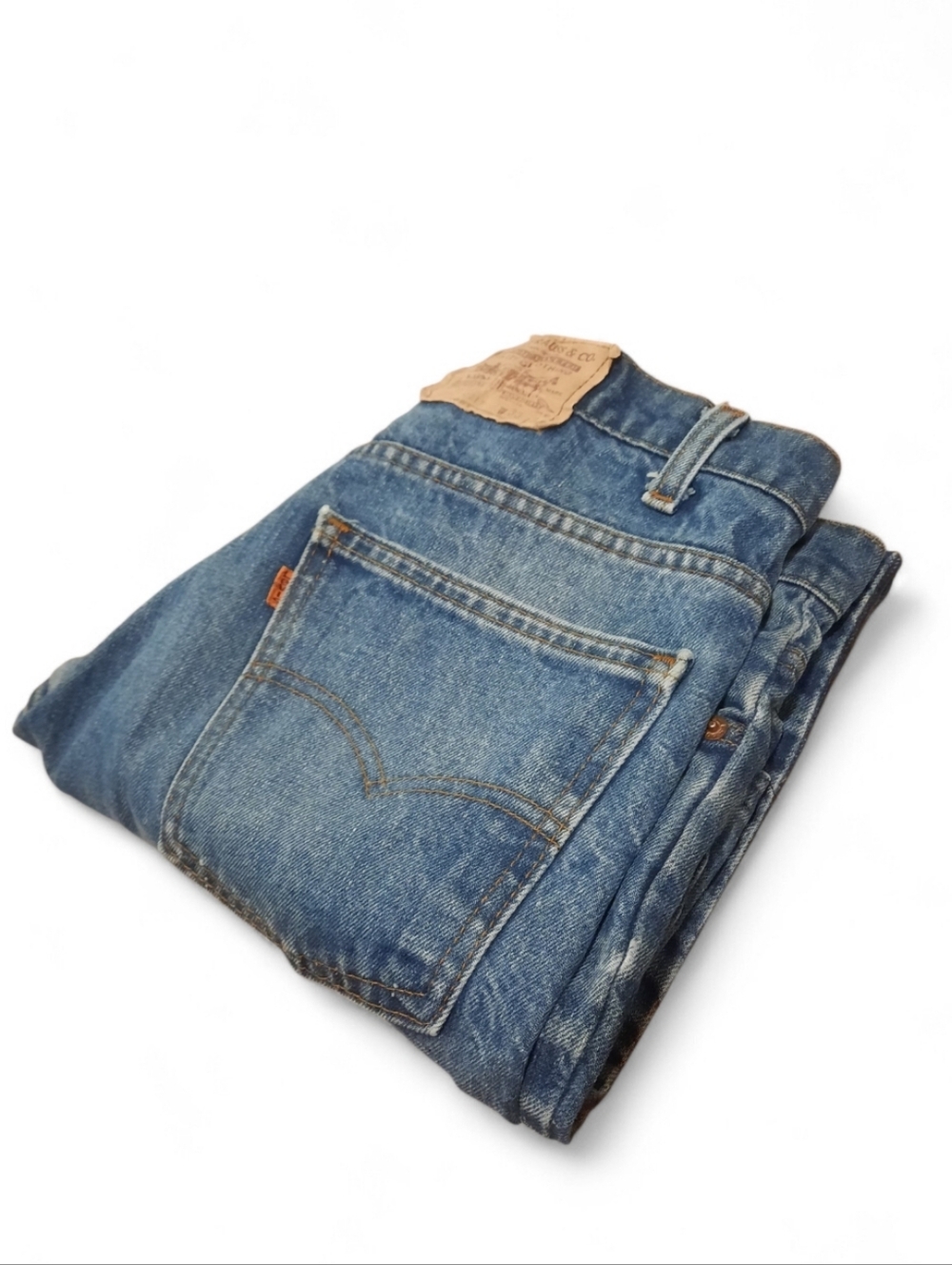 '81 LEVIS 517 Orange Tab Jeans Bootcut Ankle 80s Vintage Crop 12 32x27 - Picture 14 of 14